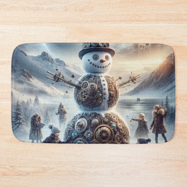 Item preview, Smiling Steampunk Snowman designed and sold by m-y-A-I-A-R-T-.