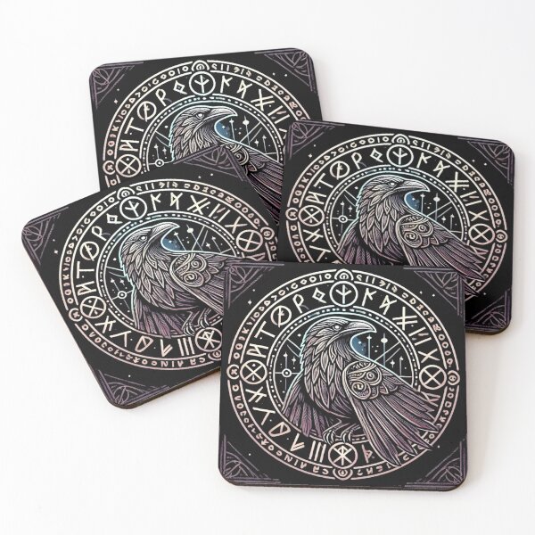 Item preview, Runic Raven - Messenger of Odin designed and sold by RavenRunes.