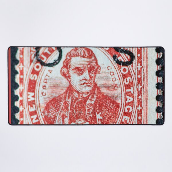 Item preview, 1888 fourpence New South Wales postage stamp with Captain Cook designed and sold by Photopat.