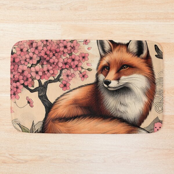 Item preview, Fox in Vibrant Sakura Haven designed and sold by inkNext.