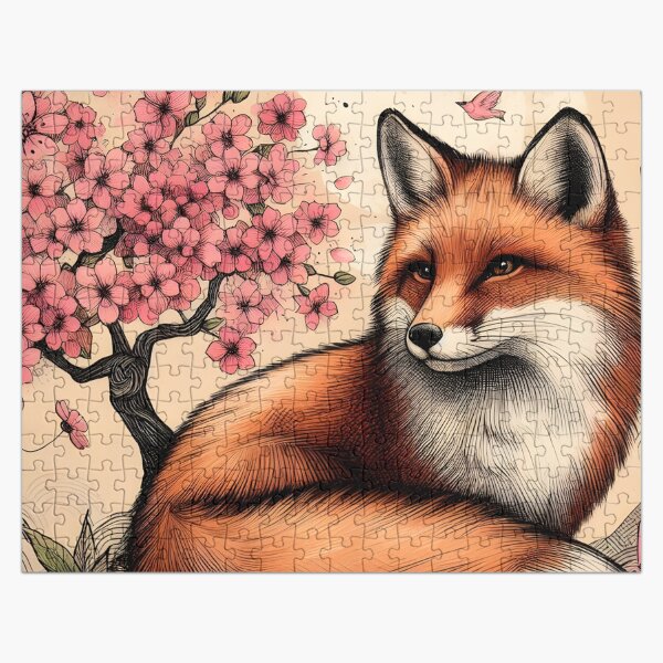 Artikel-Vorschau von Fuchs im lebendigen Sakura Haven, designt und verkauft von inkNext.