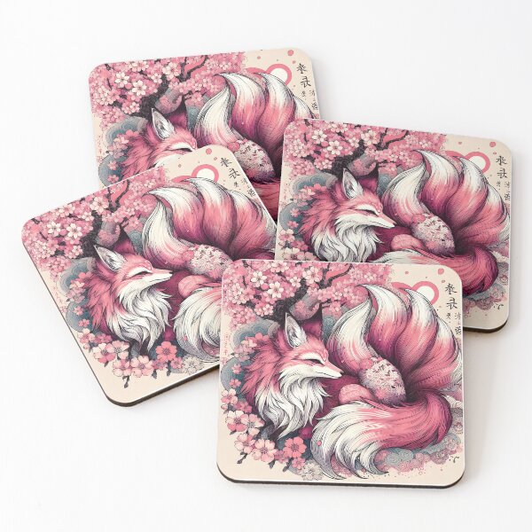 Item preview, Nine-Tailed Fox in Sakura Enchantment designed and sold by inkNext.