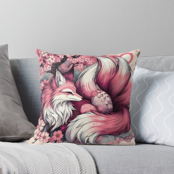 Item preview, Nine-Tailed Fox in Sakura Enchantment designed and sold by inkNext.