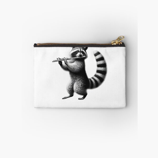 Item preview, Raccoon Playing Flute Flutist Flute Player designed and sold by Kimberley King Art  King Art.
