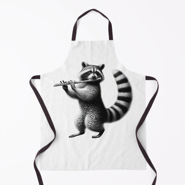 Item preview, Raccoon Playing Flute Flutist Flute Player designed and sold by Kimberley King Art King Art.