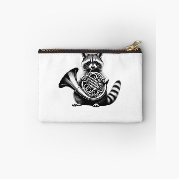 Item preview, Raccoon Playing French Horn French Hornist designed and sold by Kimberley King Art  King Art.