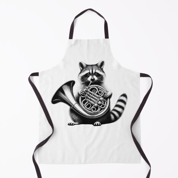 Item preview, Raccoon Playing French Horn French Hornist designed and sold by Kimberley King Art  King Art.