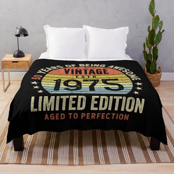 Item preview, 50th Birthday Awesome 50 Years Vintage 1975 designed and sold by eclecTEEq.