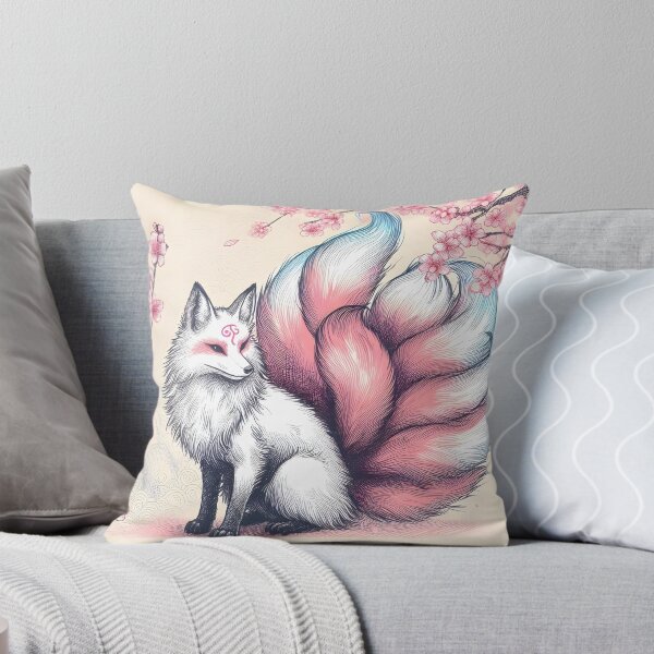 Item preview, Mystical Nine-Tailed Fox in Sakura designed and sold by inkNext.