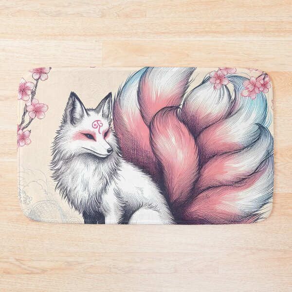 Item preview, Mystical Nine-Tailed Fox in Sakura designed and sold by inkNext.