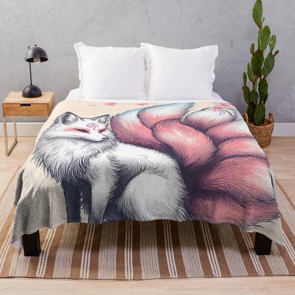 Item preview, Mystical Nine-Tailed Fox in Sakura designed and sold by inkNext.
