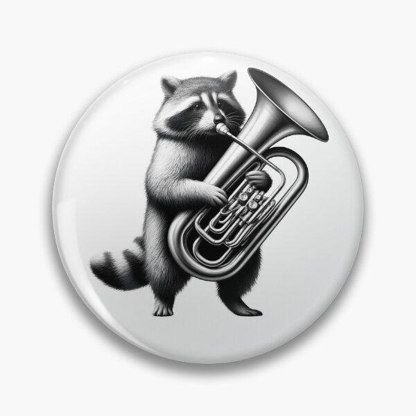 Item preview, Raccoon Playing Tuba Tubaist Tuba Player designed and sold by Kimberley King Art  King Art.