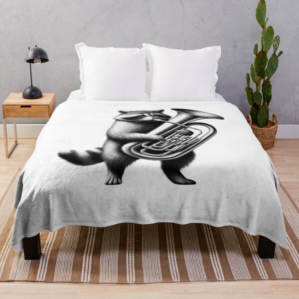 Item preview, Raccoon Playing Tuba Tubaist Tuba Player designed and sold by Kimberley King Art  King Art.