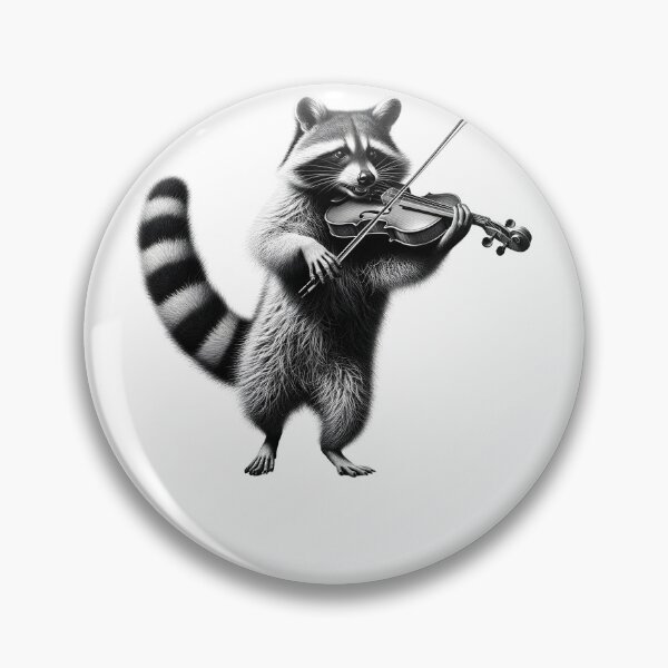 Item preview, Raccoon Playing Violin Violist Violin Player designed and sold by Kimberley King Art  King Art.