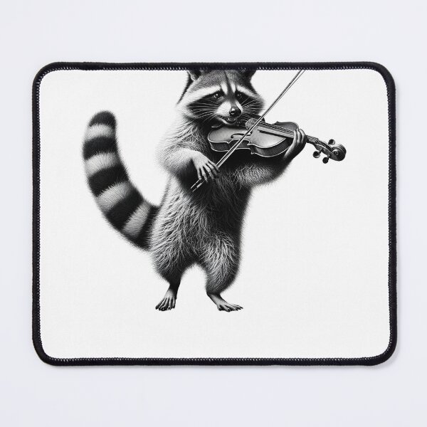 Item preview, Raccoon Playing Violin Violist Violin Player designed and sold by Kimberley King Art  King Art.