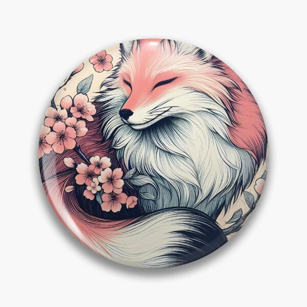 Item preview, Mystical Nine-Tailed Fox in Sakura designed and sold by inkNext.