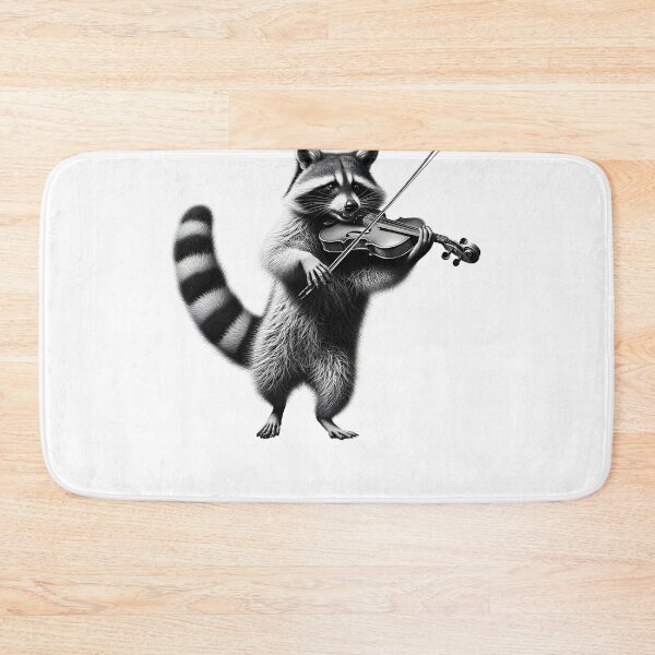 Item preview, Raccoon Playing Violin Violist Violin Player designed and sold by Kimberley King Art  King Art.