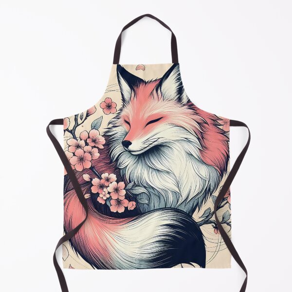 Item preview, Mystical Nine-Tailed Fox in Sakura designed and sold by inkNext.