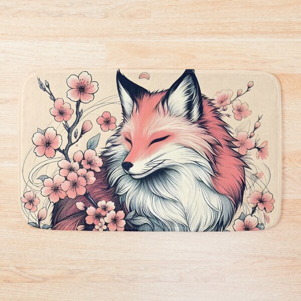 Item preview, Mystical Nine-Tailed Fox in Sakura designed and sold by inkNext.