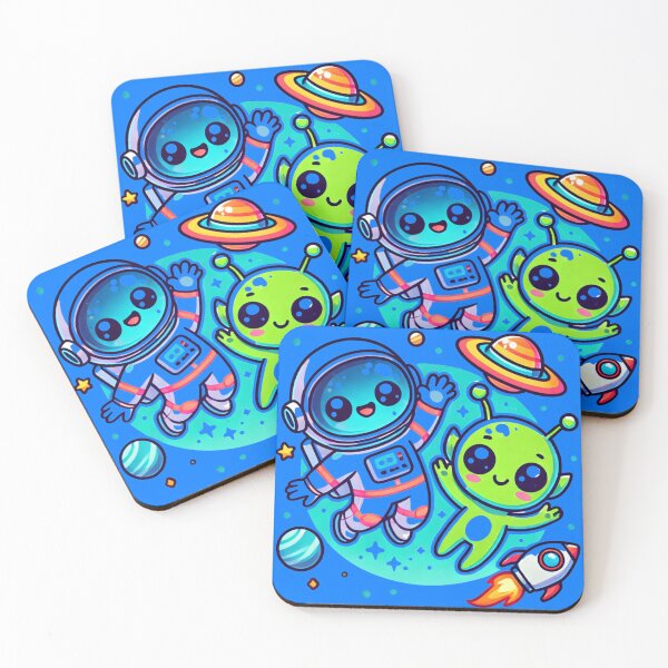 Item preview, Kids UFO happy aliens designed and sold by BestDetailer.