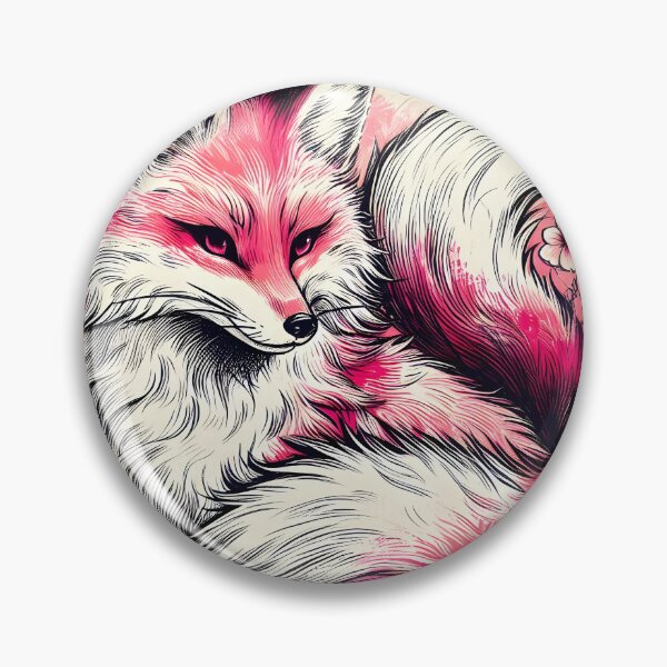 Item preview, Nine-Tailed Fox in Sakura Bliss designed and sold by inkNext.