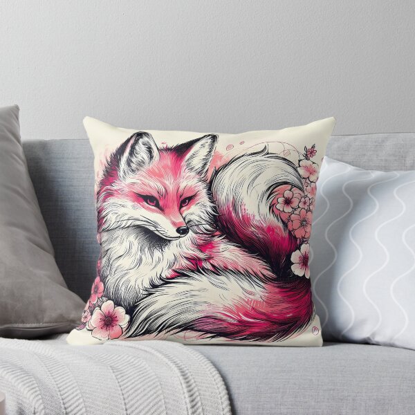 Item preview, Nine-Tailed Fox in Sakura Bliss designed and sold by inkNext.