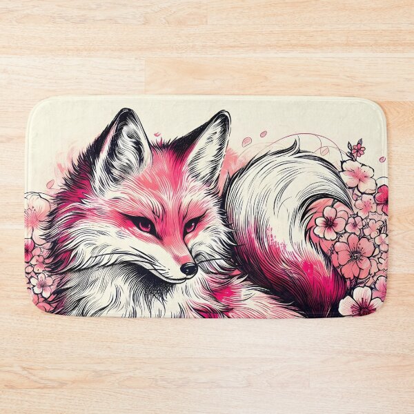 Item preview, Nine-Tailed Fox in Sakura Bliss designed and sold by inkNext.