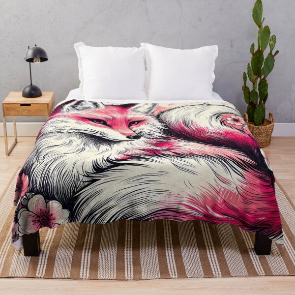 Item preview, Nine-Tailed Fox in Sakura Bliss designed and sold by inkNext.