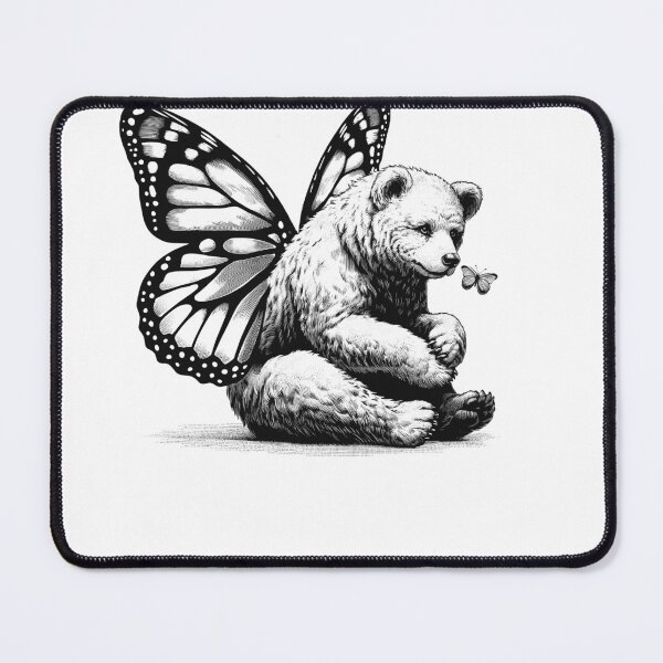 Item preview, Bear With Butterfly Wings Vintage Retro 90s designed and sold by Kimberley King Art  King Art.