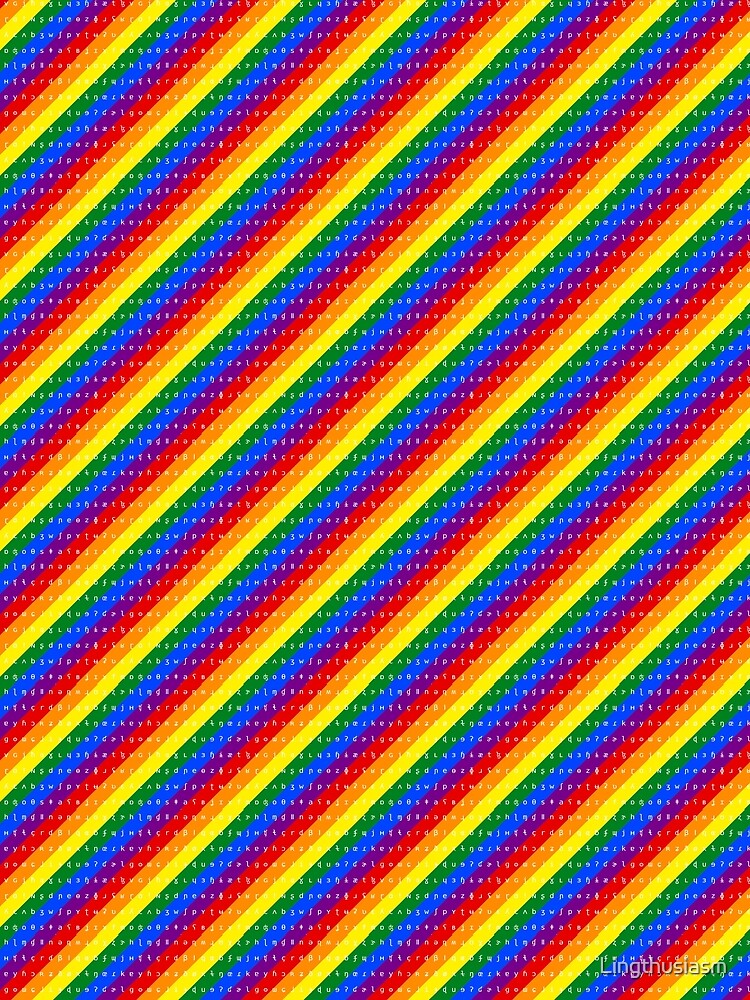 IPA scarf - rainbow by Lingthusiasm