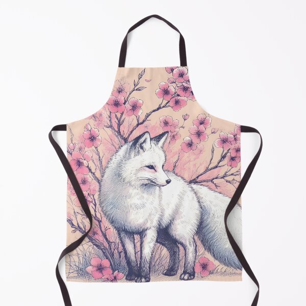 Item preview, White Fox in Sakura Splendor designed and sold by inkNext.