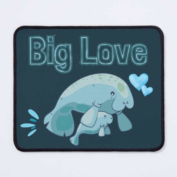 Item preview, Big Love - Manatee & Cub Ocean-Inspired Design designed and sold by TheBeeKindSpace.