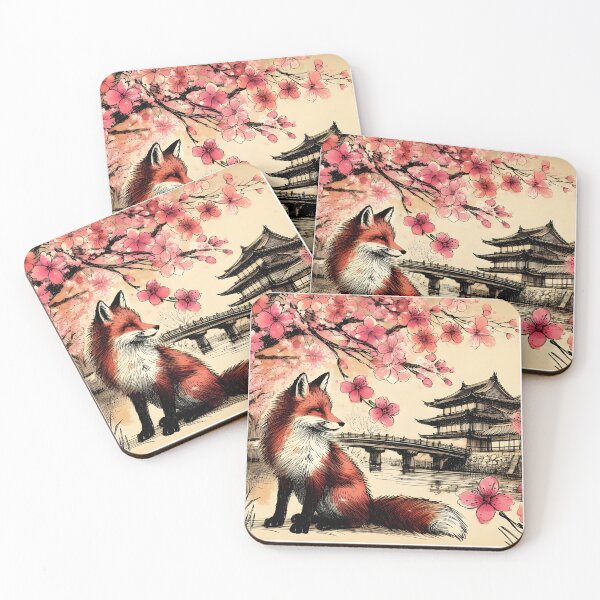 Item preview, Fox in Sakura Blossom Fantasy designed and sold by inkNext.