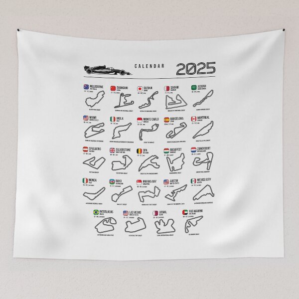 Item preview, Schedule Formula Racing Cars 2025 designed and sold by Mariel  Toigo.