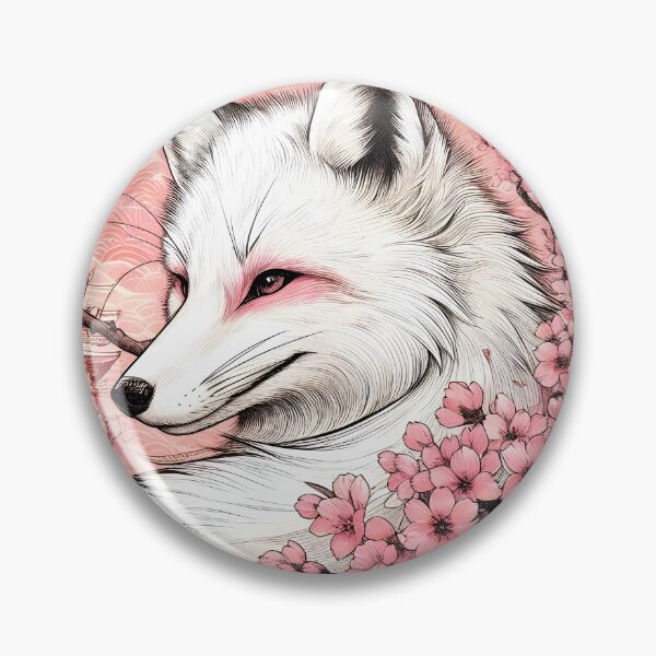 Item preview, White Fox in Sakura Paradise designed and sold by inkNext.