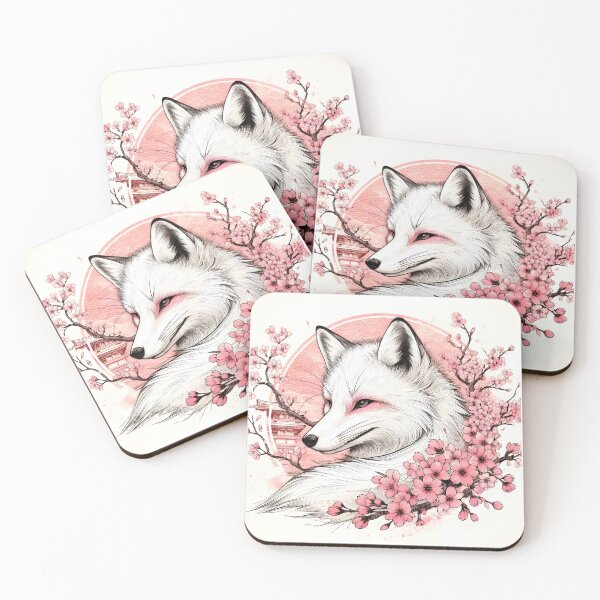 Item preview, White Fox in Sakura Paradise designed and sold by inkNext.