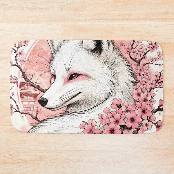Item preview, White Fox in Sakura Paradise designed and sold by inkNext.
