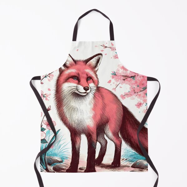 Item preview, Fox in Vibrant Sakura Garden designed and sold by inkNext.