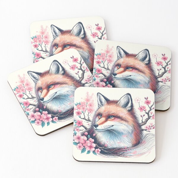 Item preview, Charming Fox in Sakura Wonderland designed and sold by inkNext.
