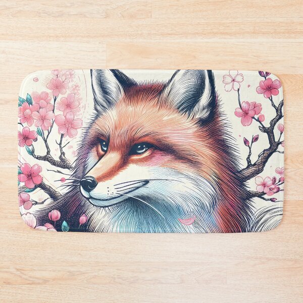 Item preview, Charming Fox in Sakura Wonderland designed and sold by inkNext.