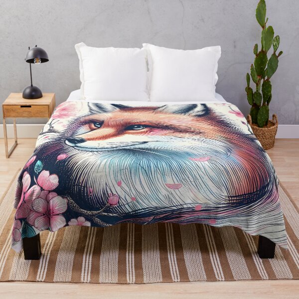 Item preview, Charming Fox in Sakura Wonderland designed and sold by inkNext.