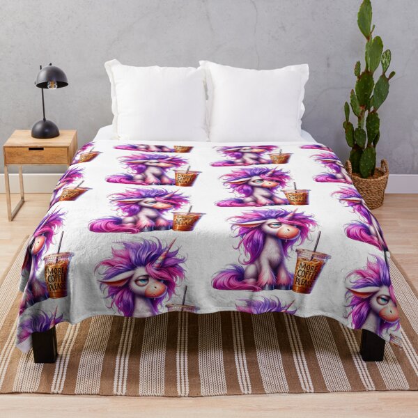 Item preview, grumpy fed up unicorn with coffee designed and sold by LoneAngel.