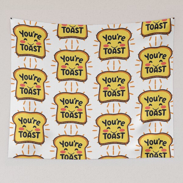 Item preview, "You're Toast" Pun Illustration – Playful Food Design designed and sold by CrownedCanvas.