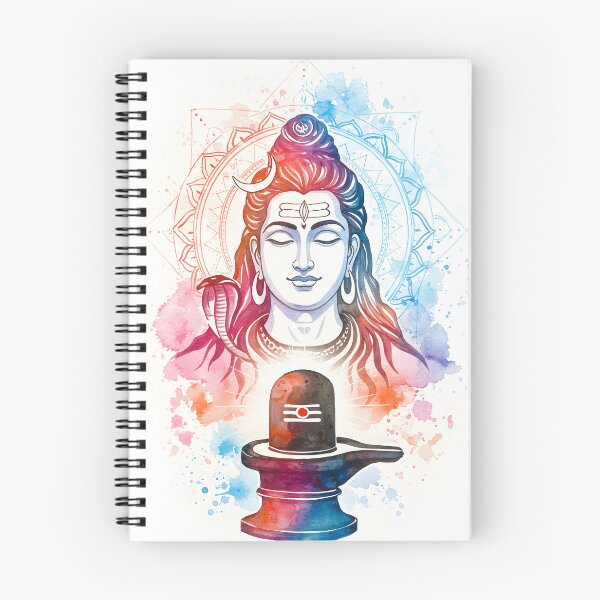 Item preview, Meditative Shiva Watercolour - Maha Shivaratri  designed and sold by InevitableAum.