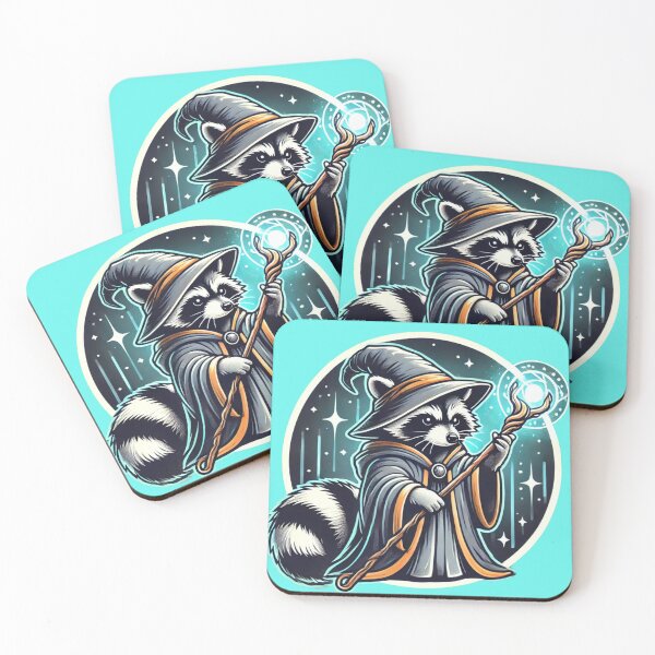 Item preview, Wizard Raccoon - Mystical Spellcaster Animal Art designed and sold by Nauert's.