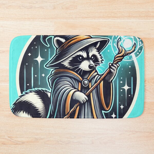 Item preview, Wizard Raccoon - Mystical Spellcaster Animal Art designed and sold by Nauert's.