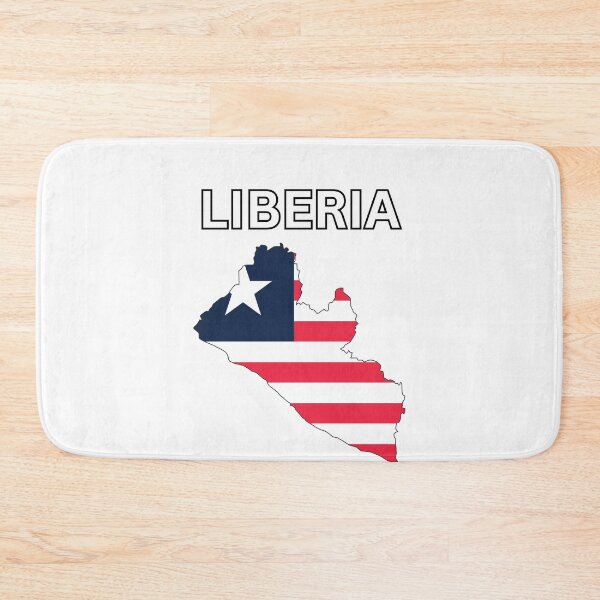 Item preview, Liberia Flag Map Design designed and sold by atomstartup.