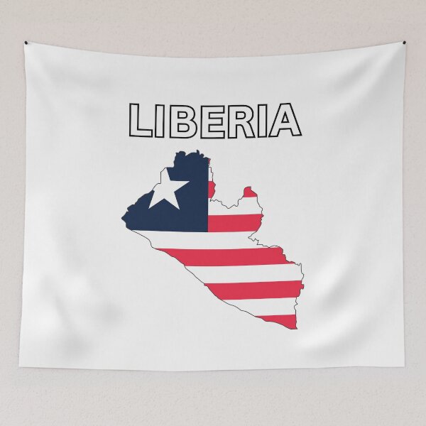 Item preview, Liberia Flag Map Design designed and sold by atomstartup.