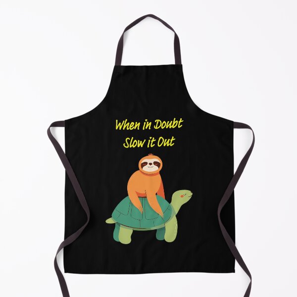 Item preview, "When in Doubt, Slow it Out" sloth and turtle motivational saying design designed and sold by TR_fairydesigns.