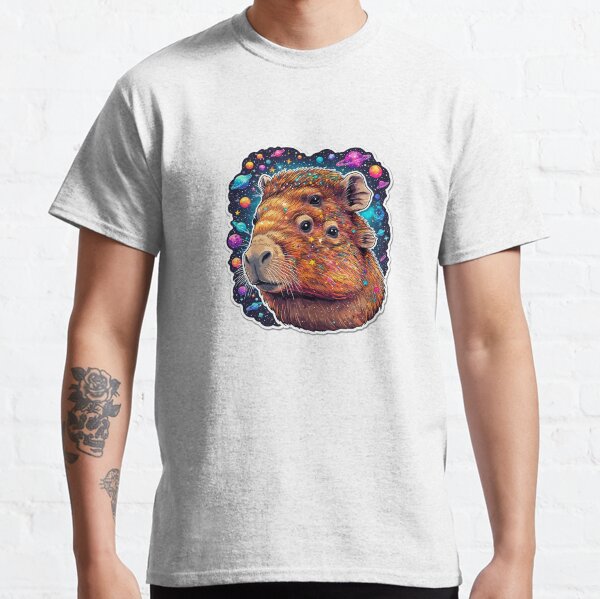 Item preview, Alien capybara on planets background designed and sold by stableImaginarium.